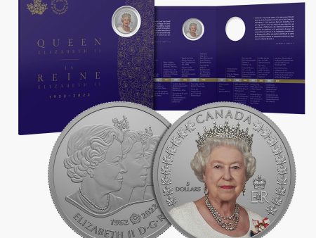 A Portrait of Queen Elizabeth II 2022 Fine Silver Coin Discount