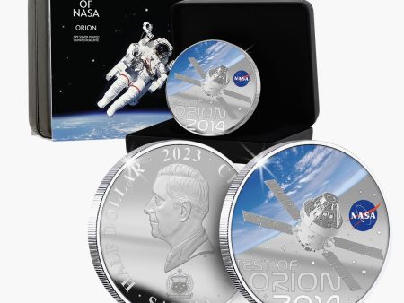 NASA 2023 Test of Orion 50mm Silver-plated Coin For Cheap