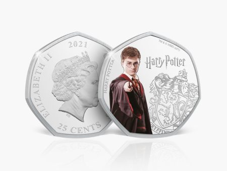 Harry Potter Silver Plated Coin with Colour For Sale