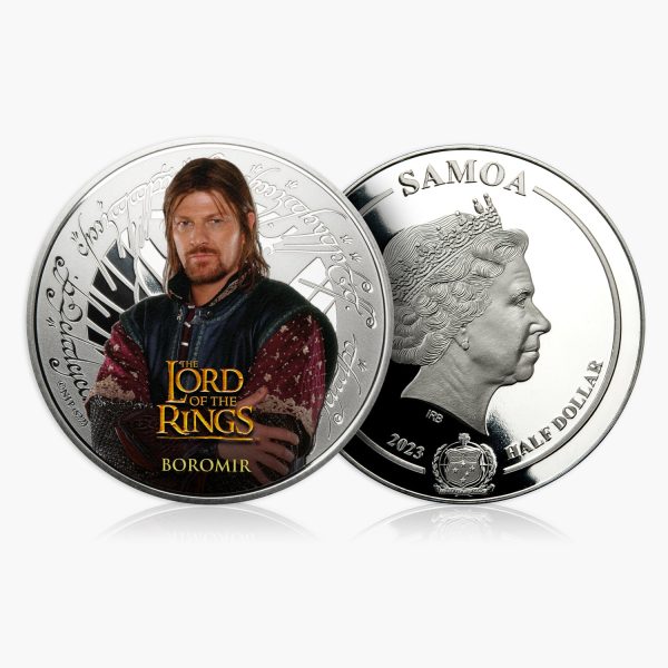 LOTR Boromir Silver Plated Half Dollar Coin Online now