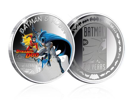 Batman and Robin Silver Plated Commemorative For Cheap