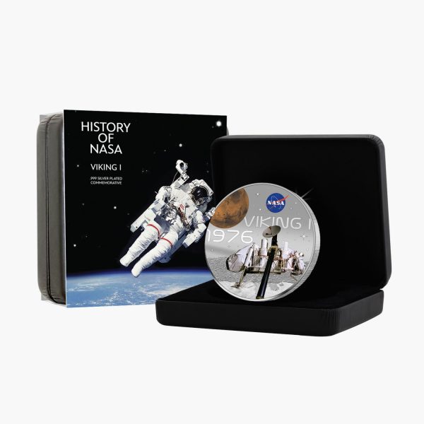 NASA 2023 Viking 1 50mm Silver-plated Coin For Sale