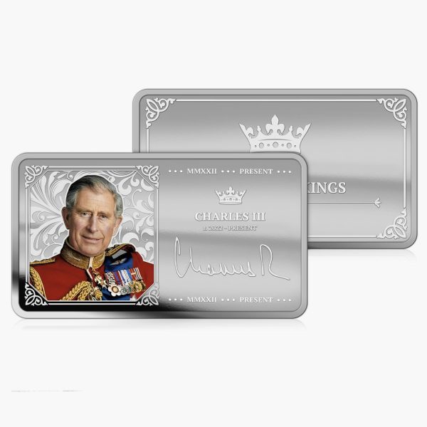 Hallmarked History of Kings - King Charles III Solid Silver Bar Online Hot Sale