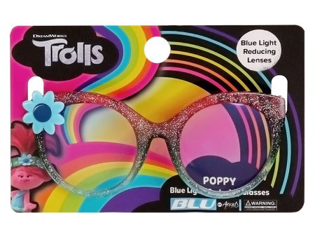 Poppy Glitter w  Flower Blue Light Blocking Glasses Discount