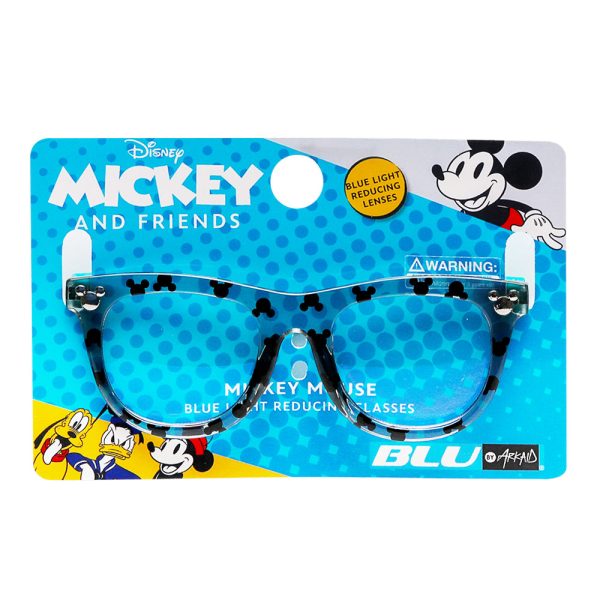 Mickey Mouse Pattern Wayfarer Blue Light Blocking Glasses on Sale