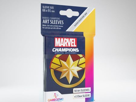 Gamegenic - Marvel Champions Art Sleeves - Captain Marvel (50ct) For Cheap