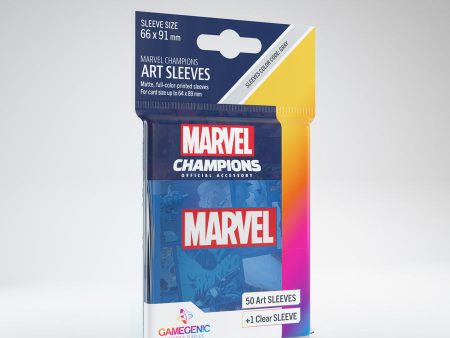 Gamegenic - Marvel Champions Art Sleeves - Marvel Blue (50ct) Sale