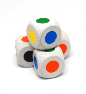 Koplow Games - D6 Wood Dice: 16mm with Colored Faces Online Sale